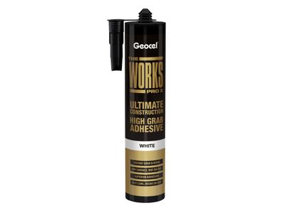 Geocel GEO6001246 THE WORKS PRO X High Grab Adhesive White 290ml