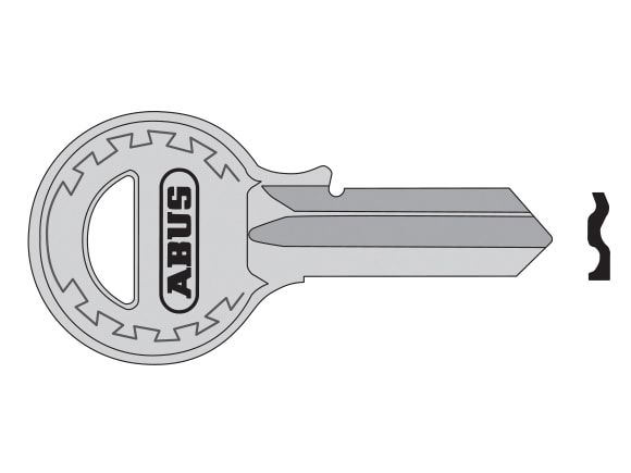 ABUS Mechanical ABUKB00682 T84/40 40mm Left Hand Key Blank 08682