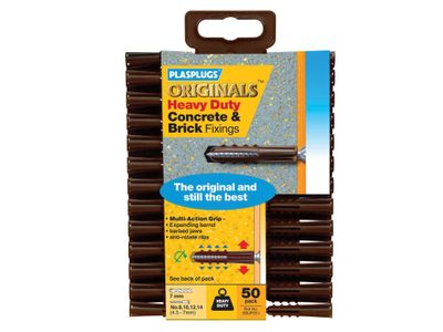 Plasplugs PLASBJP551 SBJP551 Originals™ Heavy-Duty Fixings (Pack 50)