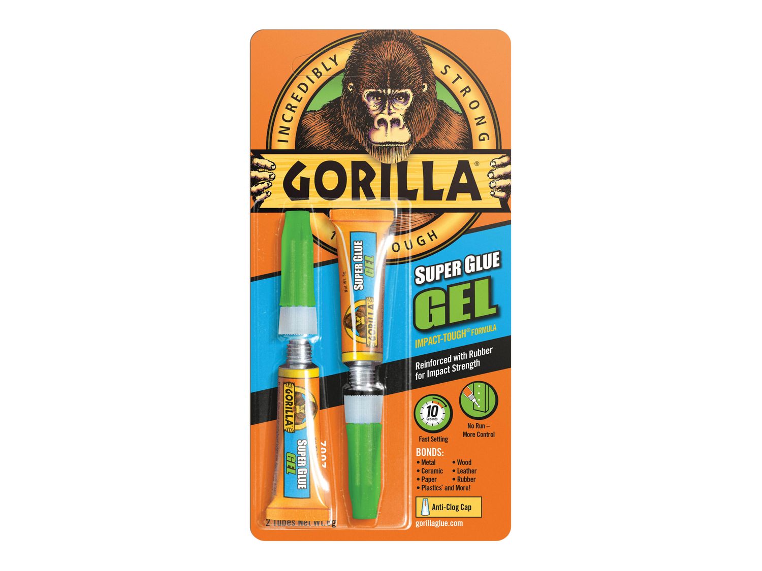 Gorilla Glue GRGSGG23 Gorilla Superglue Gel 3g (Twin Pack)