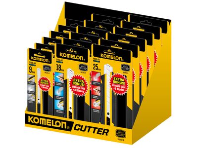 Komelon KOMSOKDIS18 Snap-Off Knife CDU, 18 Piece