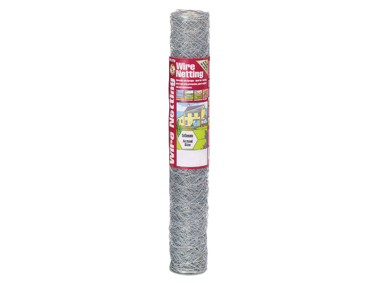 Gardman GDM50045 Galvanised Wire Netting 50mm Hexagon, 10 x 0.6m