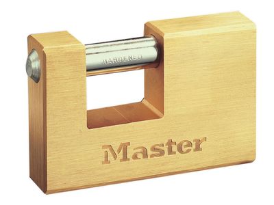Master Lock MLK607 Rectangular 76mm Solid Brass Body Shutter Padlock