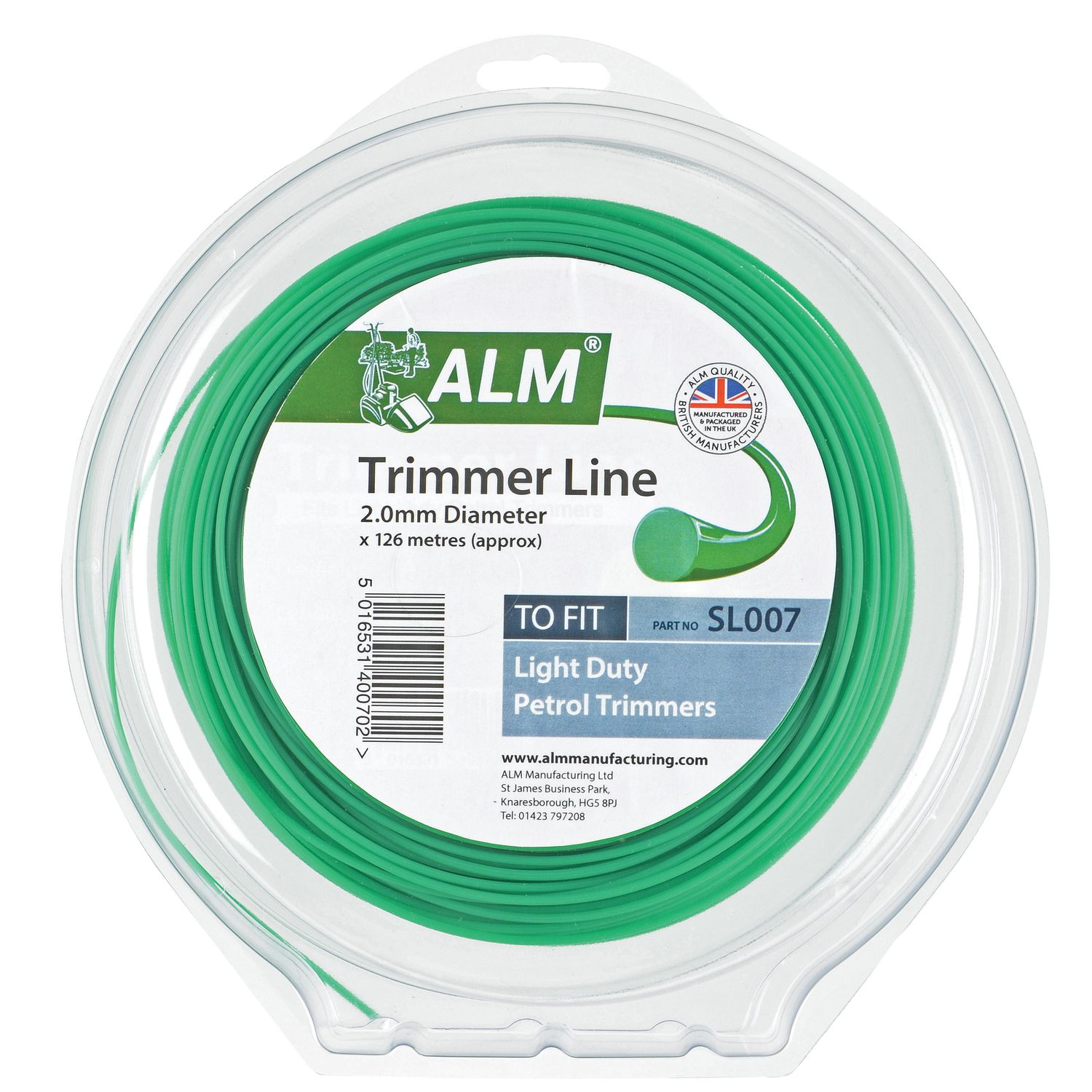 ALM Manufacturing ALMSL007 SL007 Light-Duty Petrol Trimmer Line 2.0mm x 126m