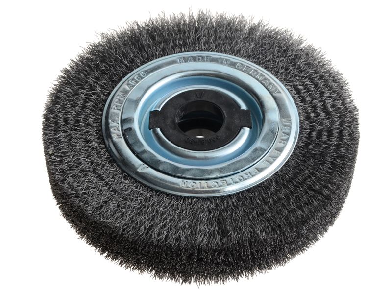 Lessmann LES366163 Wheel Brush D200mm x W40-45 x 80 Bore Steel Wire 0.30 + Adaptors Set 4 +1