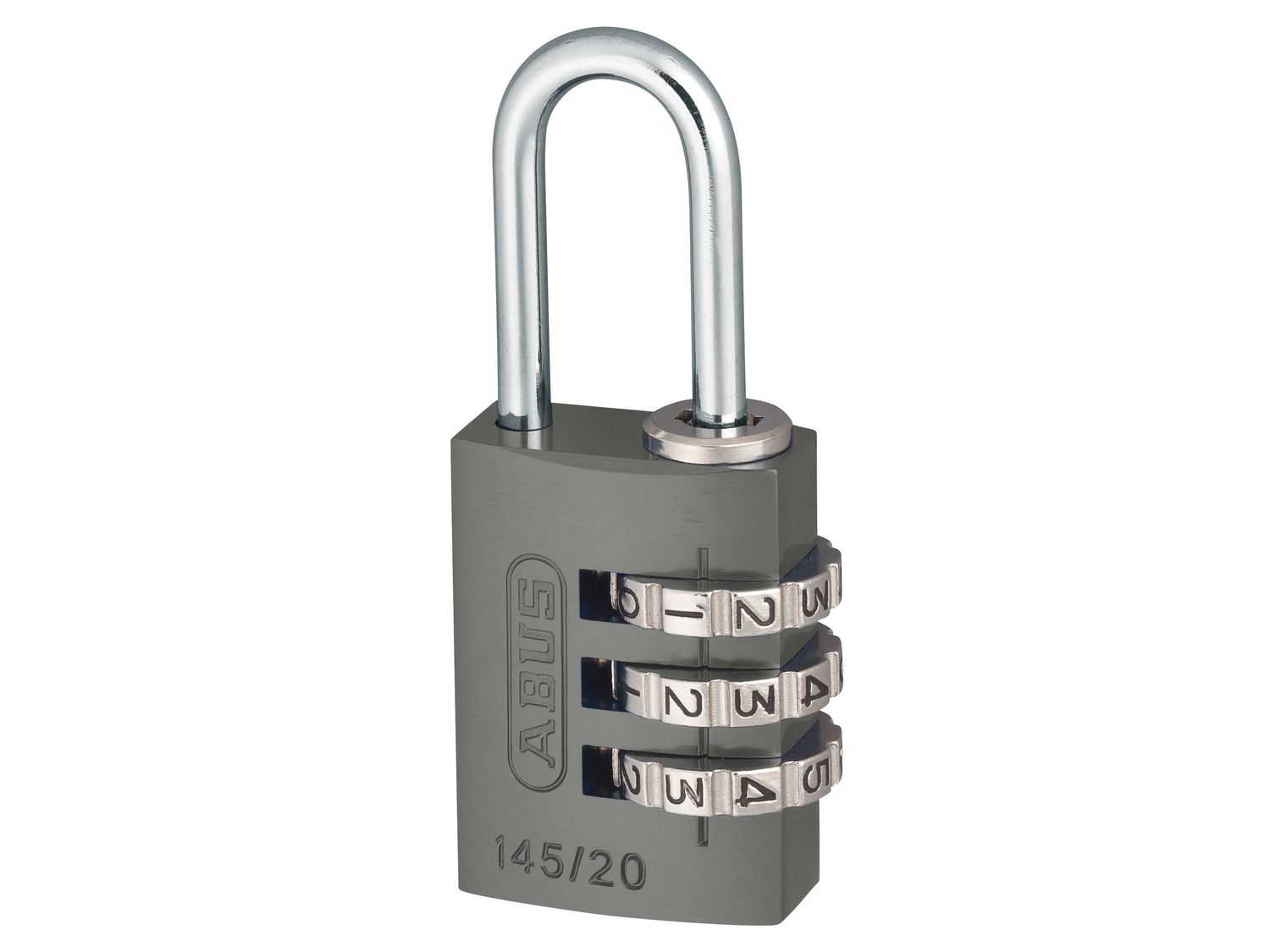 ABUS Mechanical ABU14520TIT 145/20 20mm Aluminium Combination Padlock Titanium 46576