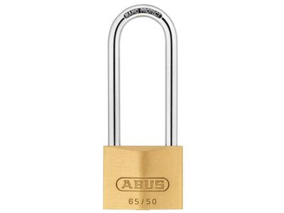 ABUS Mechanical ABUKA12020 65/50mm Brass Padlock 80mm Long Shackle Keyed Alike 6504