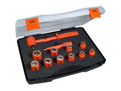 ITL Insulated ITL03111 Insulated 1/2in Drive Socket Set, 12 Piece