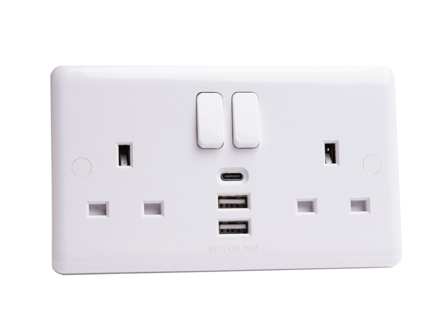 Deta Vimark DETVC1288 Switched Socket 2-Gang + 3 USB Ports 13A