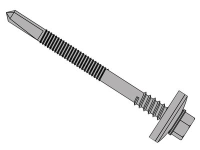 ForgeFix FORTFH55235H TechFast Composite Panels to Steel Hex Screw No.5 Tip 5.5 x 235mm Box 50