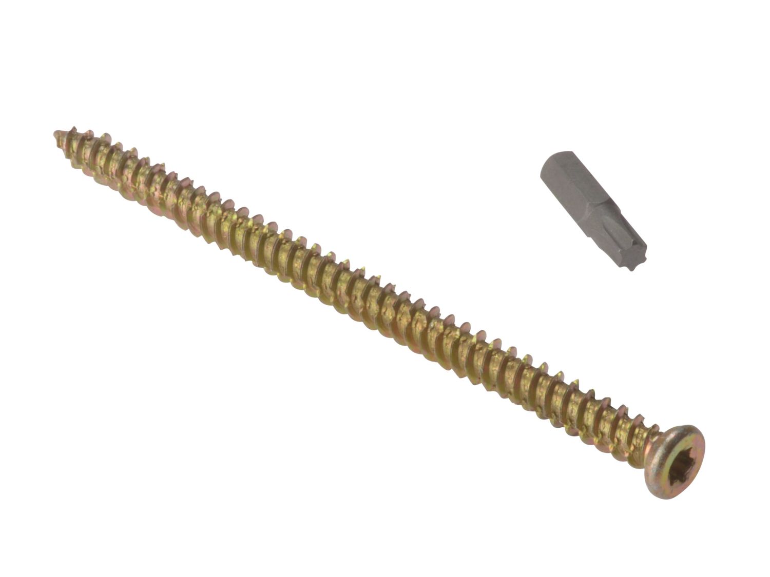 ForgeFix FORCFS202 Concrete Frame Screw TORX Compatible High-Low Thread ZYP 7.5 x 202mm Box 100