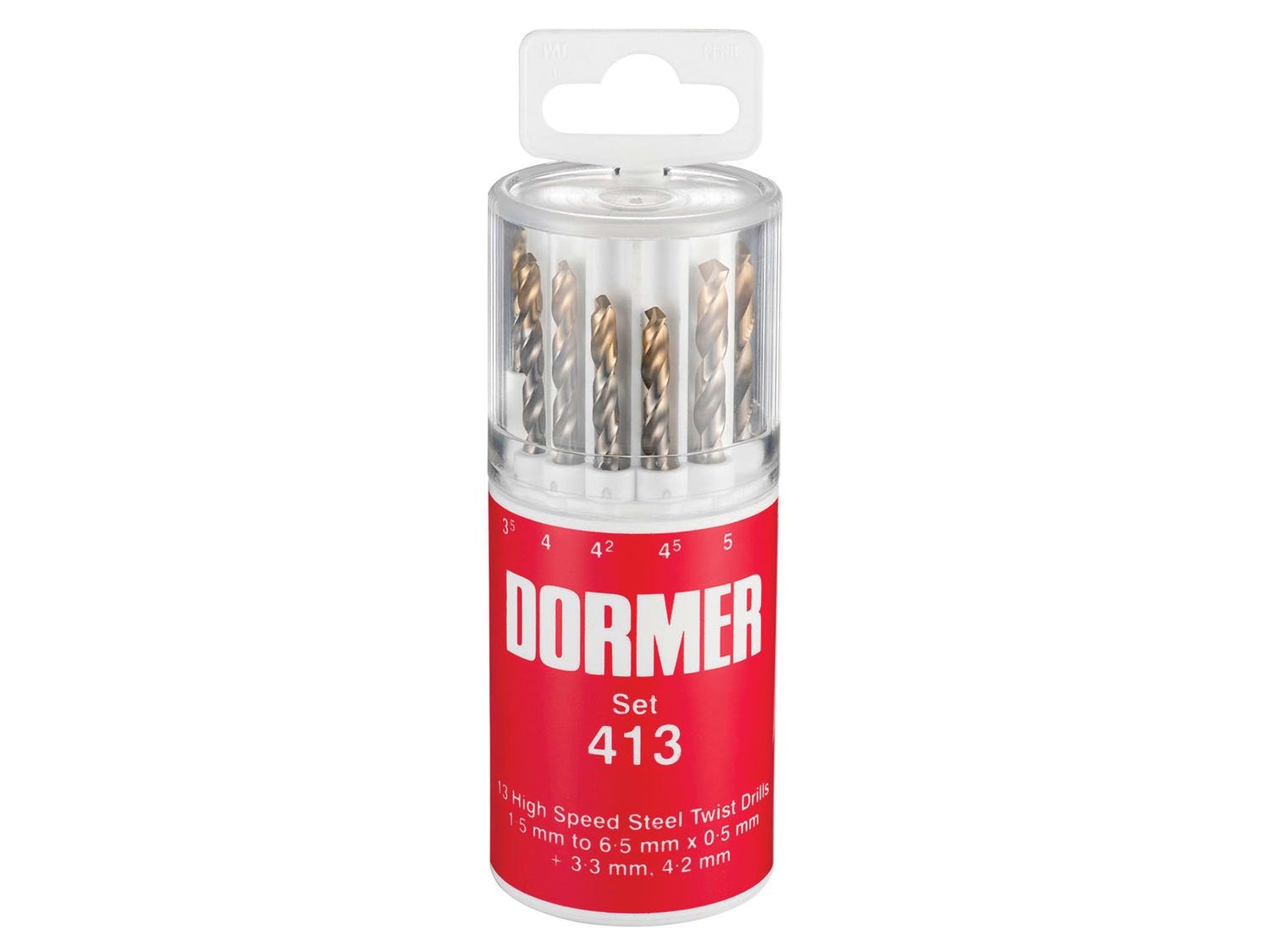 Dormer DORA094413 A094 No.413 HSS TiN Coated Drill Set of 13 1.5- 6.50mm x 0.5mm