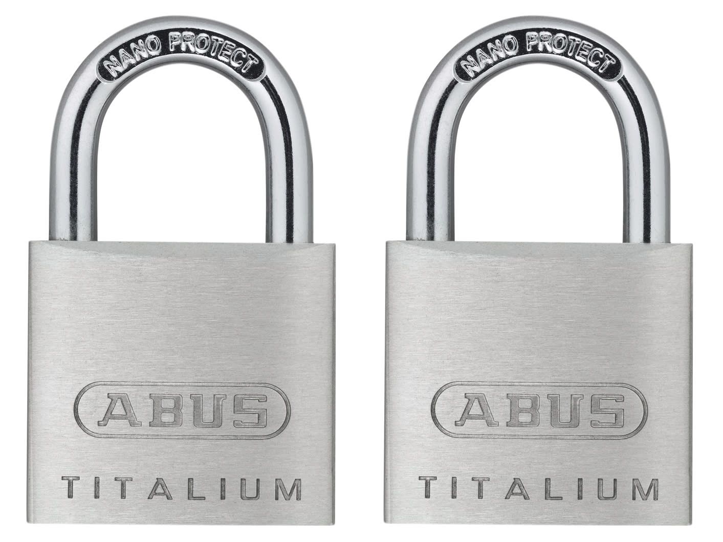 ABUS Mechanical ABU64TI30TC 64TI/30mm TITALIUM™ Padlock Carded Twin Pack