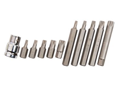 BlueSpot Tools B/S1515 Spline Bit Set, 11 Piece