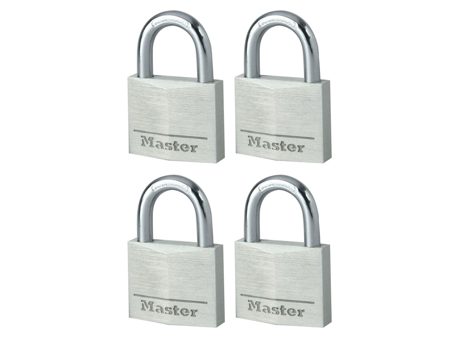 Master Lock MLK9140Q Aluminium 40mm Padlock 4-Pin - Keyed Alike x 4