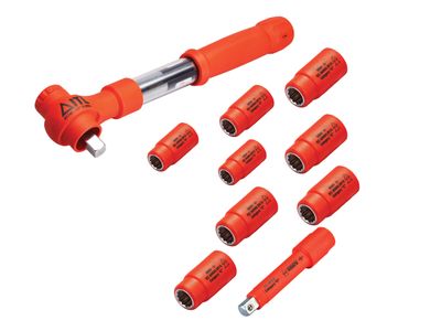 ITL Insulated ITL00027 Insulated 1/2in Drive Imperial Torque Wrench Kit, 10 Piece