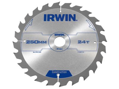 IRWIN IRW1897210 General Purpose Table &amp; Mitre Saw Blade 250 x 30mm x 24T ATB