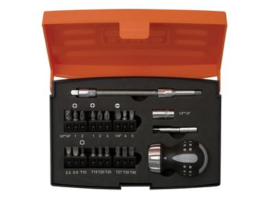 Bahco BAH808050S22 808050S-22 Stubby Ratchet Screwdriver Set, 22 Piece