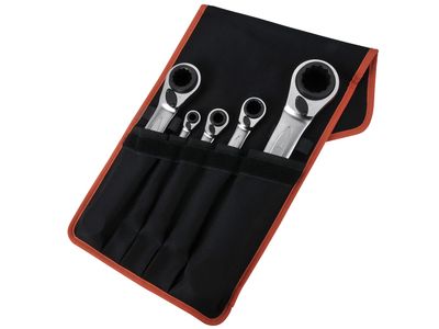Bahco BAHS4RM5T S4RM Series Reversible Ratchet Spanners Set, 5 Piece