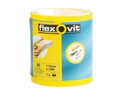 Flexovit FLV69916 High Performance Sanding Roll 115mm x 10m Coarse 60G