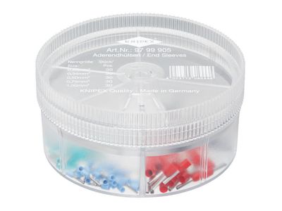 Knipex KPX9799905 Insulated Wire Ferrules Assortment Box, 150 Piece