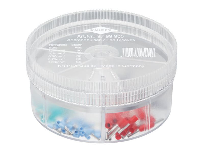 Knipex KPX9799905 150pc Insulated Wire Ferrules Assortment Box