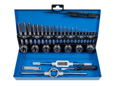 BlueSpot Tools B/S22301 Metric Tap and Die Set, 32 Piece