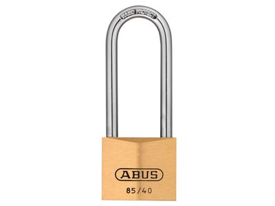 ABUS Mechanical ABU8540LSC 85/40mm Brass Padlock 63mm Long Shackle Carded