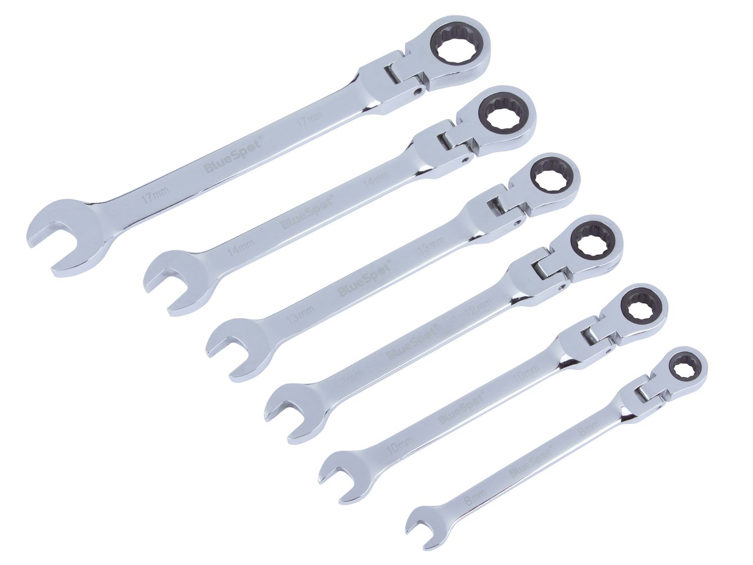 BlueSpot Tools B/S4312 Flexible Head Ratchet Set, 6 Piece