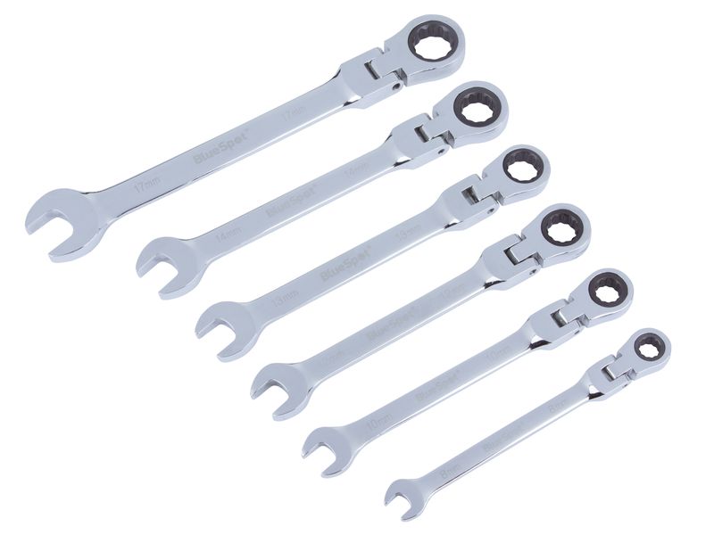 BlueSpot Tools B/S4312 Flexible Head Ratchet Set, 6 Piece
