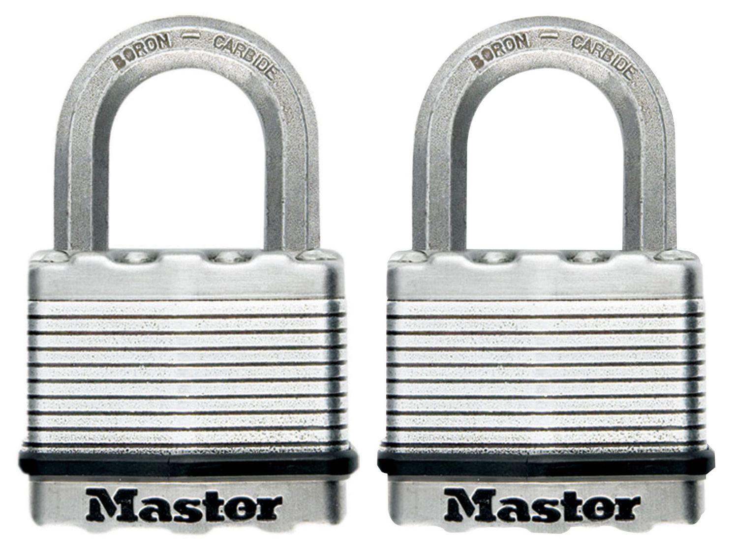 Master Lock MLKM5T Excell™ Laminated Steel 50mm Padlock - 25mm Shackle - Keyed Alike x 2