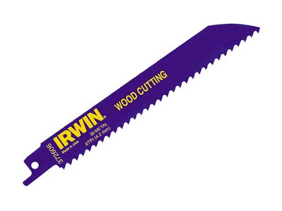 IRWIN IRW10504150 606R Sabre Saw Blade Wood Cutting 150mm Pack of 5