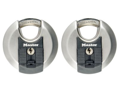 Master Lock MLKM40T Excell™ Stainless Steel Discus 70mm Padlock Keyed Alike x 2