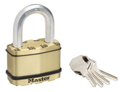 Master Lock MLKM15BLF Excell™ Brass Finish 64mm Padlock 5-Pin - 38mm Shackle