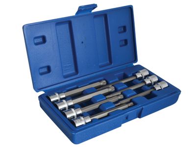 BlueSpot Tools B/S01512 3/8in Drive Extra Long Spline Socket Bit Set, 7 Piece