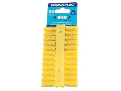 Rawlplug RAW68500 Yellow UNO Plugs 5 x 24mm (Card 96)