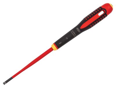 Bahco BAHBE8255SL ERGO™ Slim VDE Insulated Slotted Screwdriver 6.5 x 150mm