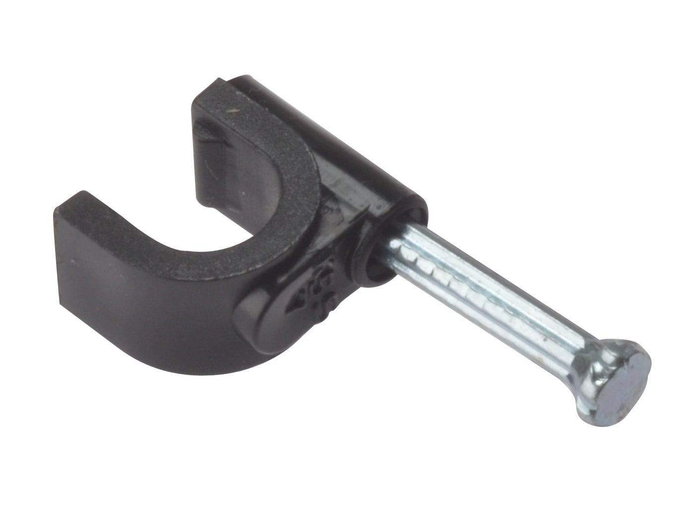 ForgeFix FORRCC67B Cable Clip Round Coax Black 6-7mm Box 100