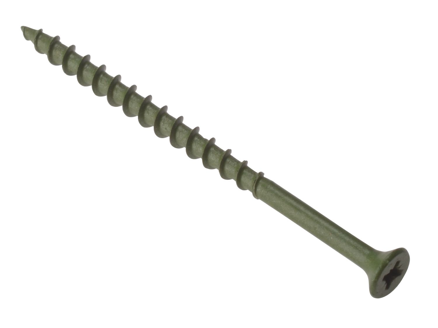 ForgeFix FORDS4555T Decking Screw Pozi Compatible ST Green Anti-Corrosion 4.5 x 55mm Tub 1000