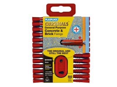 Plasplugs PLASGP550 SGP550 Originals™ General-Purpose Fixings (Pack 50)