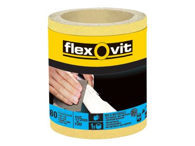 Flexovit FLV69909 High Performance Sanding Roll 115mm x 5m Extra Coarse 40G