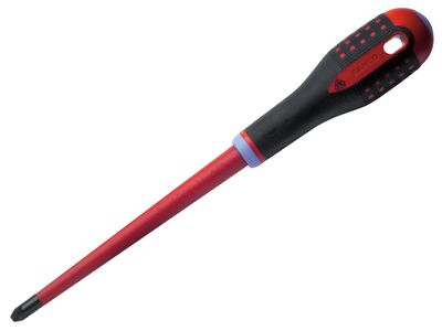 Bahco BAHBE8820SL ERGO™ Slim VDE Insulated Pozidriv Screwdriver PZ2 x 80mm