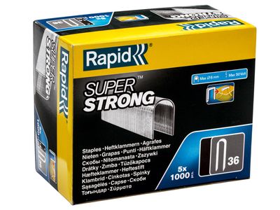 Rapid RPD3614G 36/14 14mm DP x 5m Galvanised Staples (Box 1000 x 5)