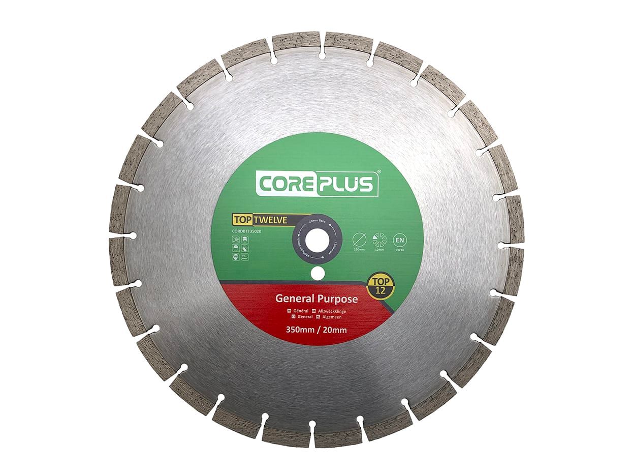 CorePlus CORDBTT35020 Top Twelve General Purpose Diamond Blade 350mm x 20mm