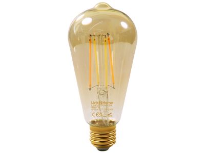 Link2Home LTHFEE27P5W Wi-Fi LED ES (E27) Pear Filament Dimmable Bulb, White 470 lm 4.5W