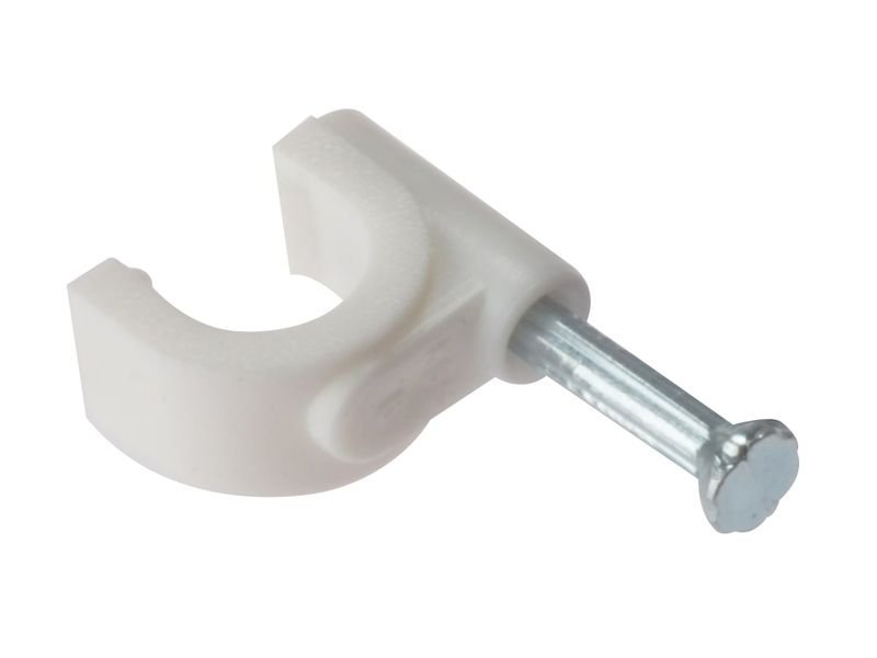 ForgeFix FORRCC911W Cable Clip Round White 9-11mm Box 100