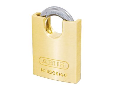ABUS Mechanical ABU6540CSC 65CS/40mm Brass Padlock Closed Shackle Carded