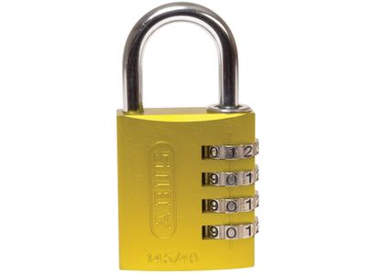 ABUS Mechanical ABU14540YEL 145/40 40mm Aluminium Combination Padlock Yellow 49535