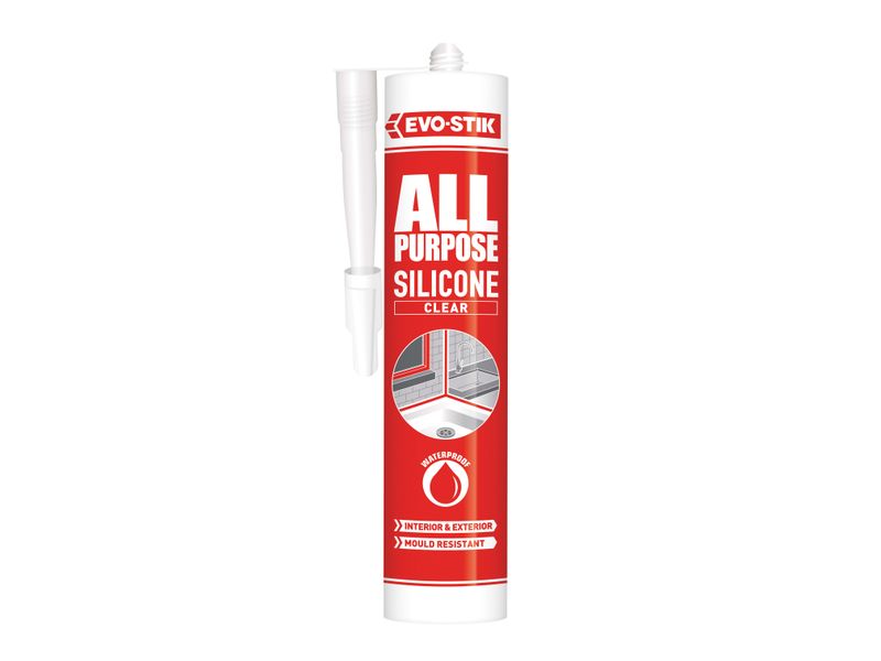 EVO-STIK EVOAPFSSC 112896 All Purpose Flex Silicone Sealant Clear C20