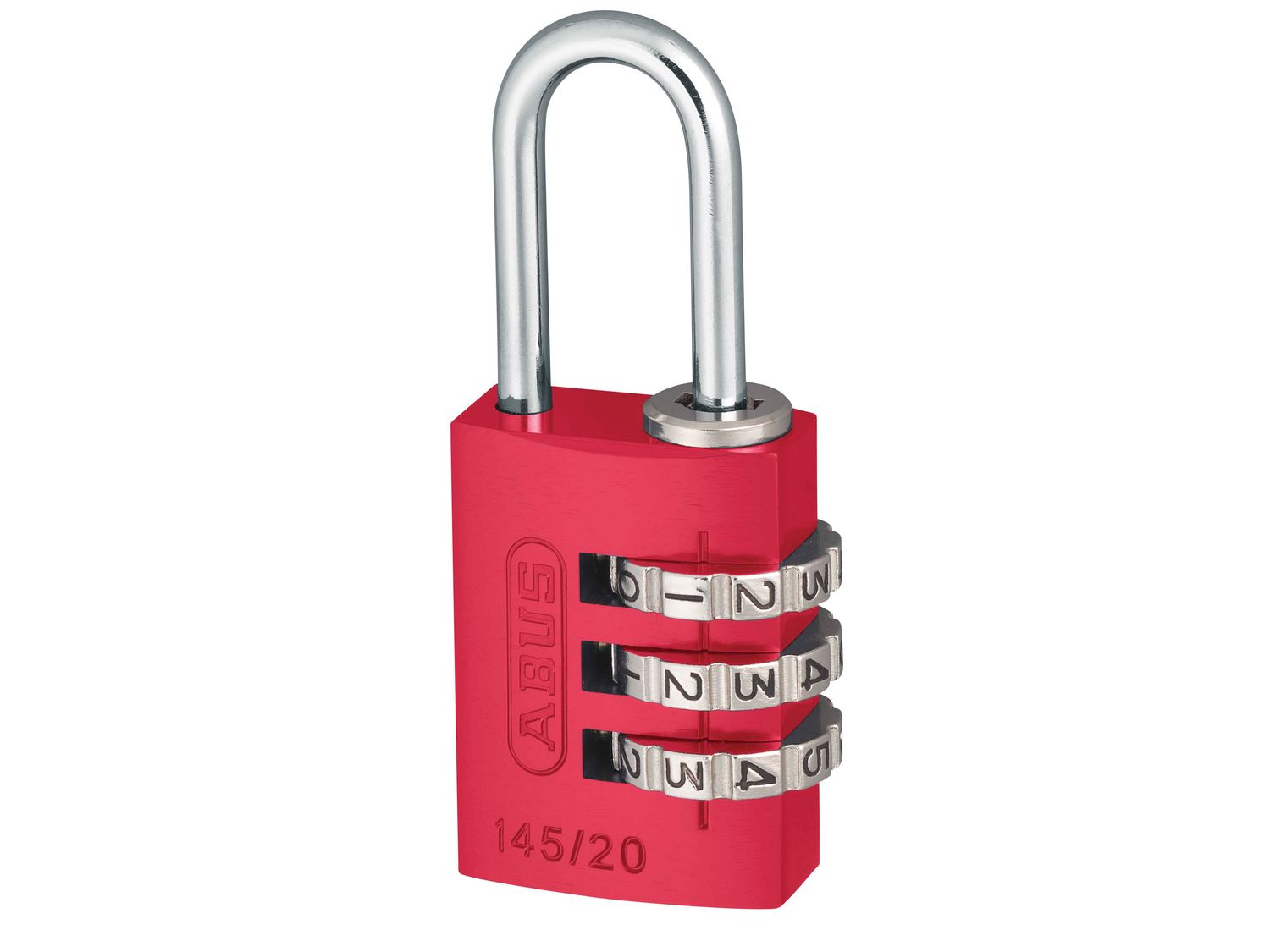 ABUS Mechanical ABU14520RED 145/20 20mm Aluminium Combination Padlock Red 46569